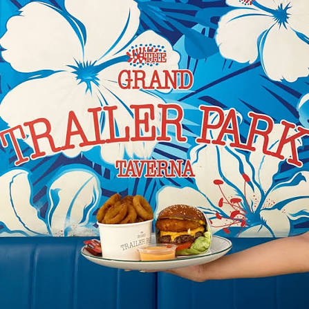 Grand Trailer Park Taverna interior signage