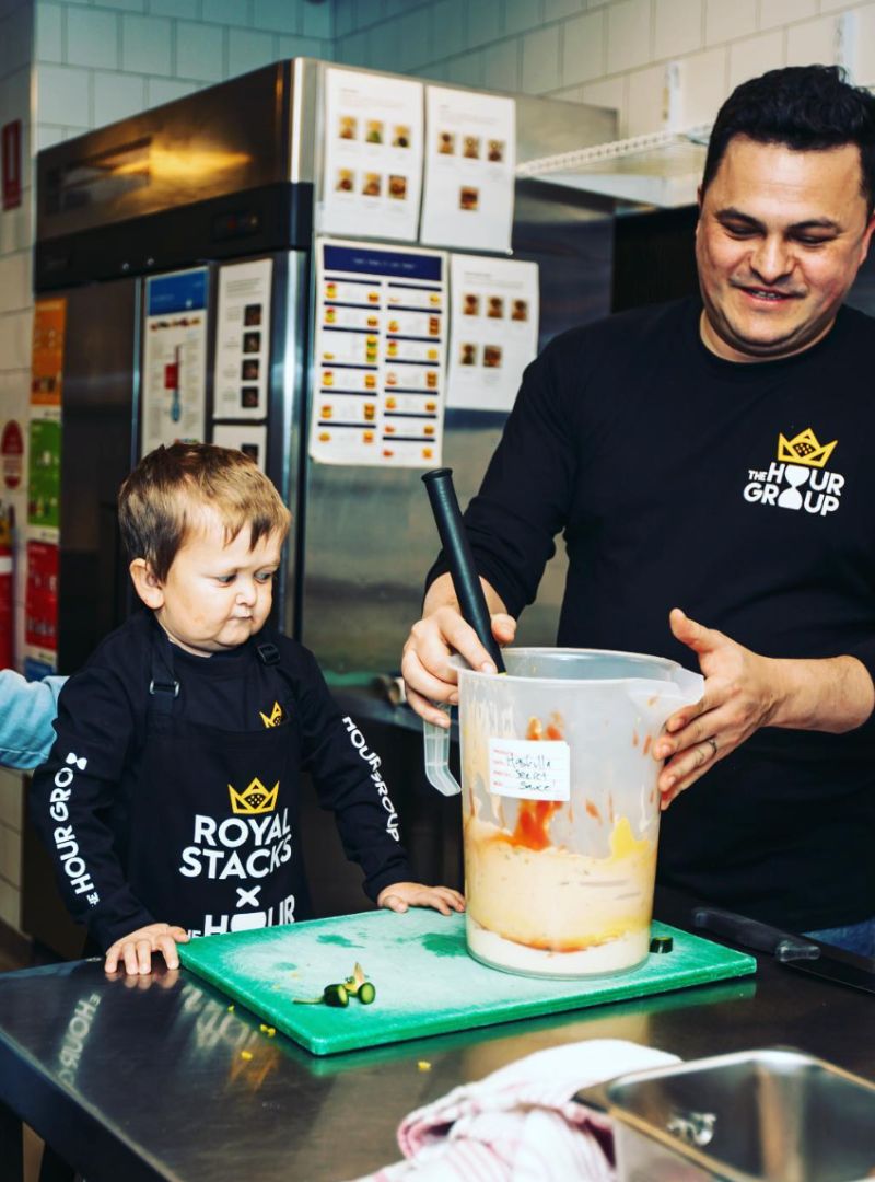 Dani Zeini working alongside the ZFH culinary team